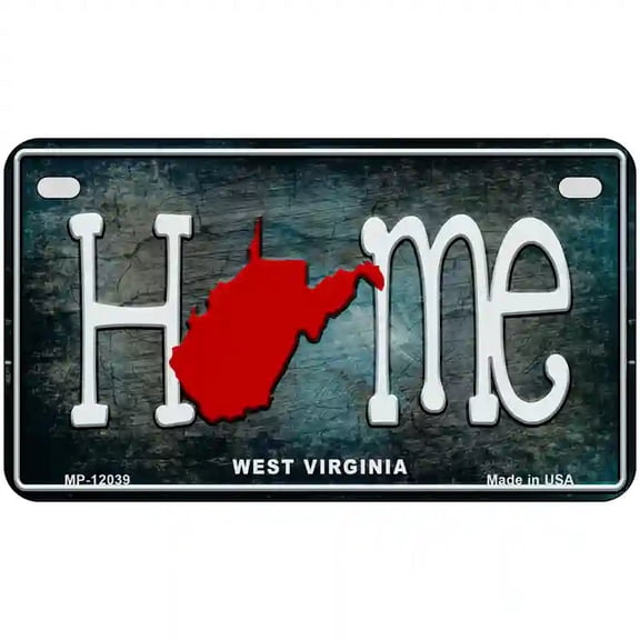West Virginia Home State Outline Novelty License Plate 7" x 4" Motorcycle (MP)