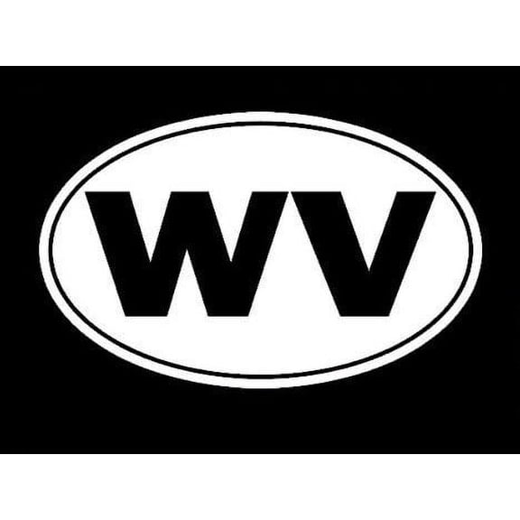 West Virginia Mountain State Tourism Logo Decal Sticker - White Vinyl Decal for Cars, Macbooks, and Other Laptops