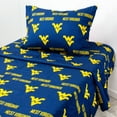 thumbnail image 1 of West Virginia Mountaineers 100% Cotton Sheet Set Blue Queen, 1 of 5