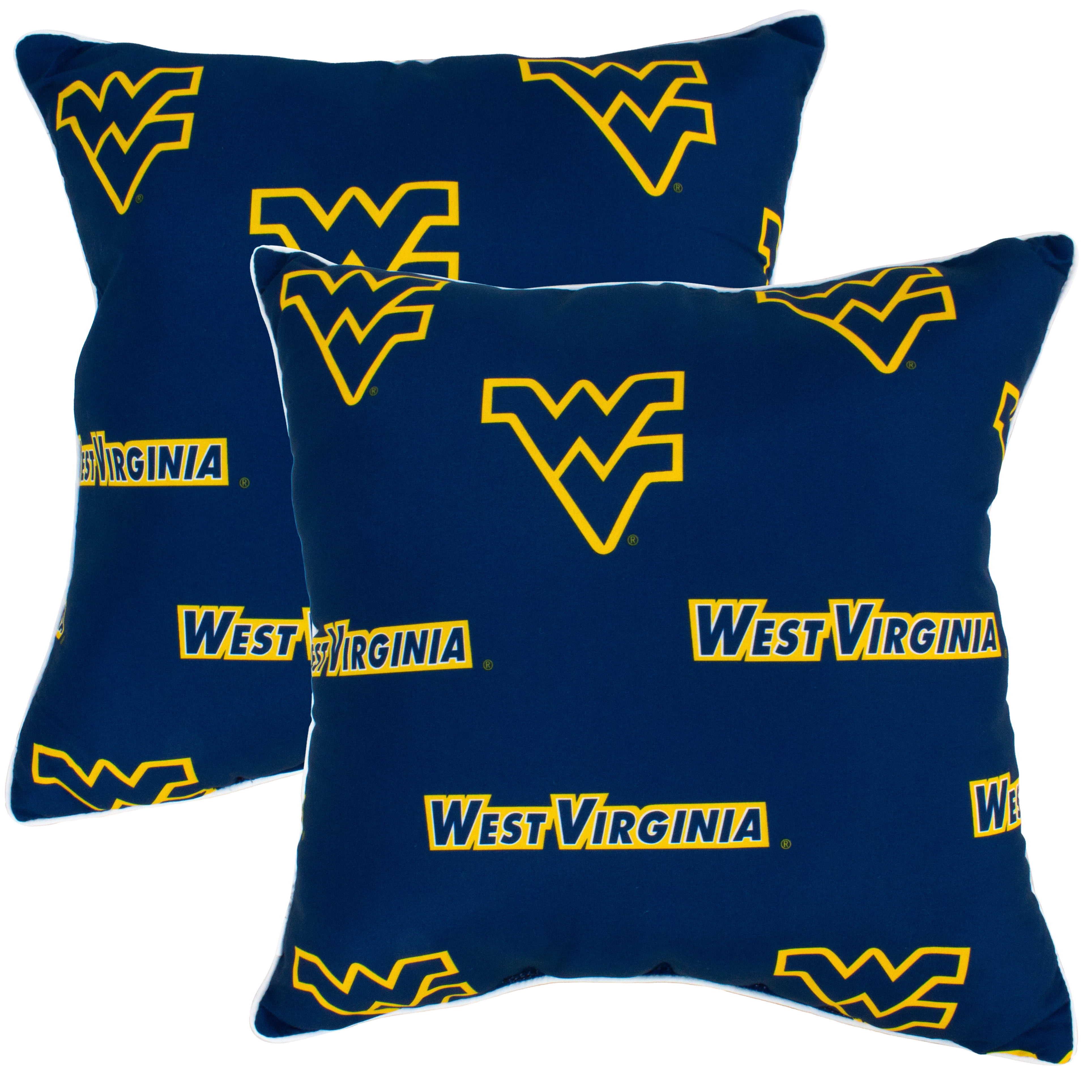 West Virginia Mountaineers 16" x 16" Decorative Pillow Pair