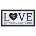 thumbnail image 1 of West Virginia Mountaineers 6'' x 12'' Team Love Sign, 1 of 1