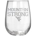 thumbnail image 1 of West Virginia Mountaineers Etched 17oz. Rally Cry Stemless Wine Glass, 1 of 1