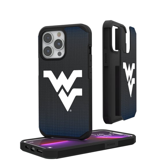 West Virginia Mountaineers Linen Logo iPhone Rugged Case