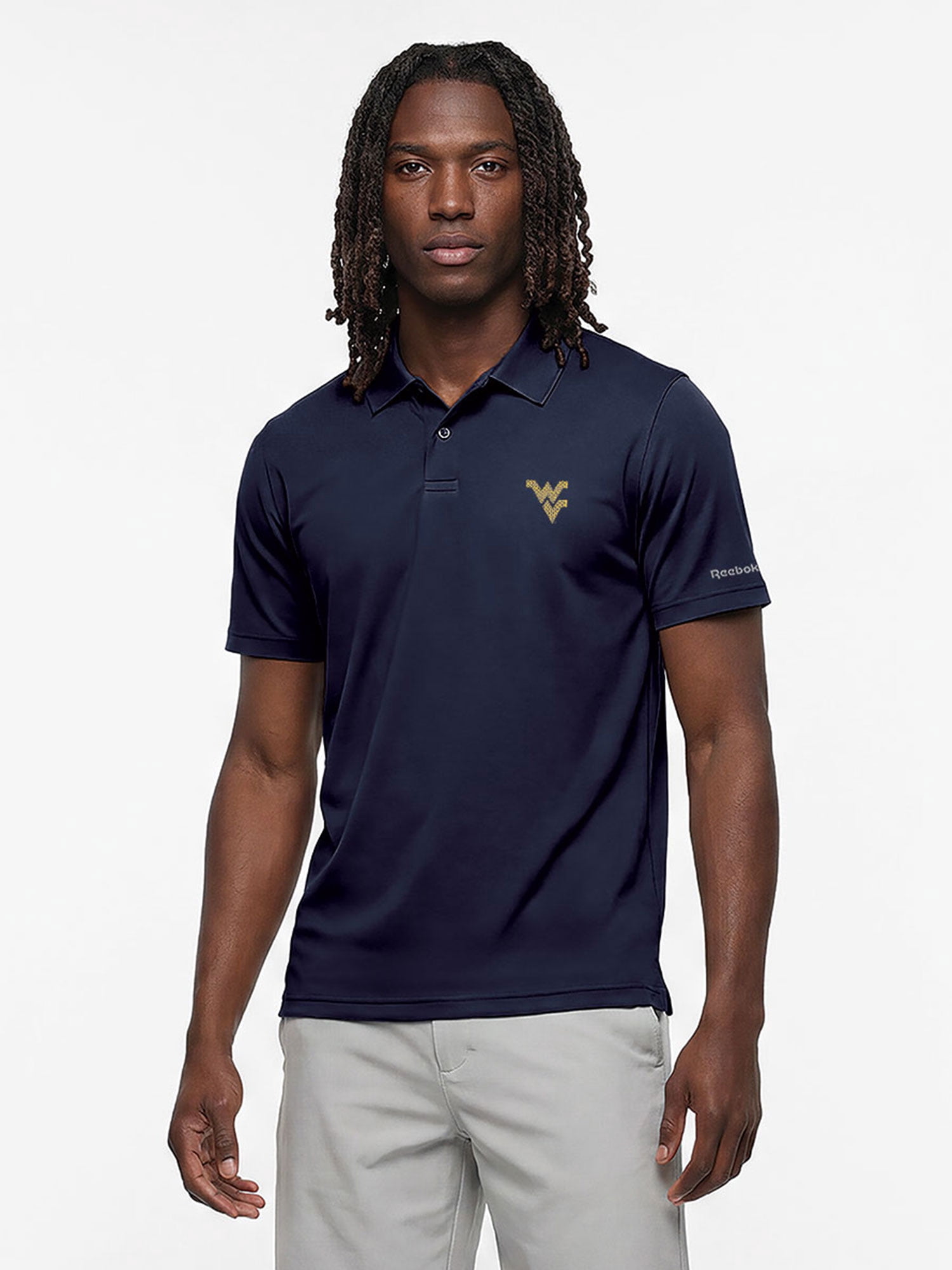 West Virginia Mountaineers Reebok Mens Short Sleeve Polo Shirt