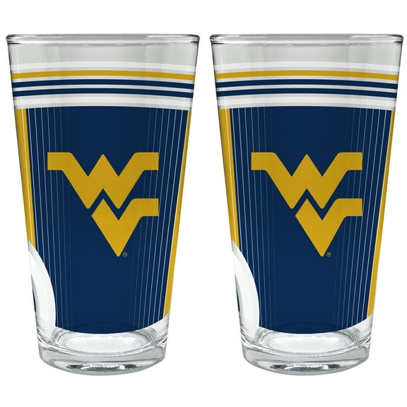 West Virginia Mountaineers Two-Piece 16oz. Pint Glass Set