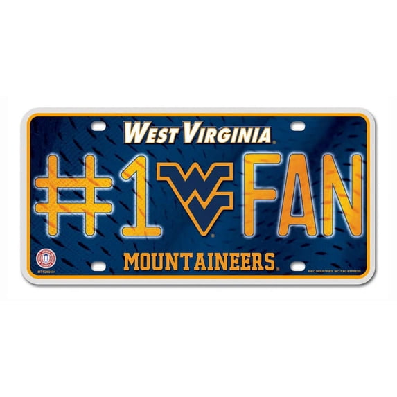 West-Virginia-Mountaineer's #1 Fan Metal License Plate Auto Tag
