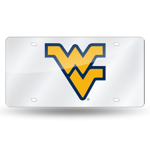 West Virginia NCAA Mountaineers Acrylic License Plate Laser Tag