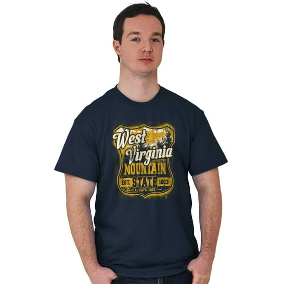 West Virginia Retro Mountain State WV Plus Size Crewneck Graphic Tee Shirt Brisco Brands 2X