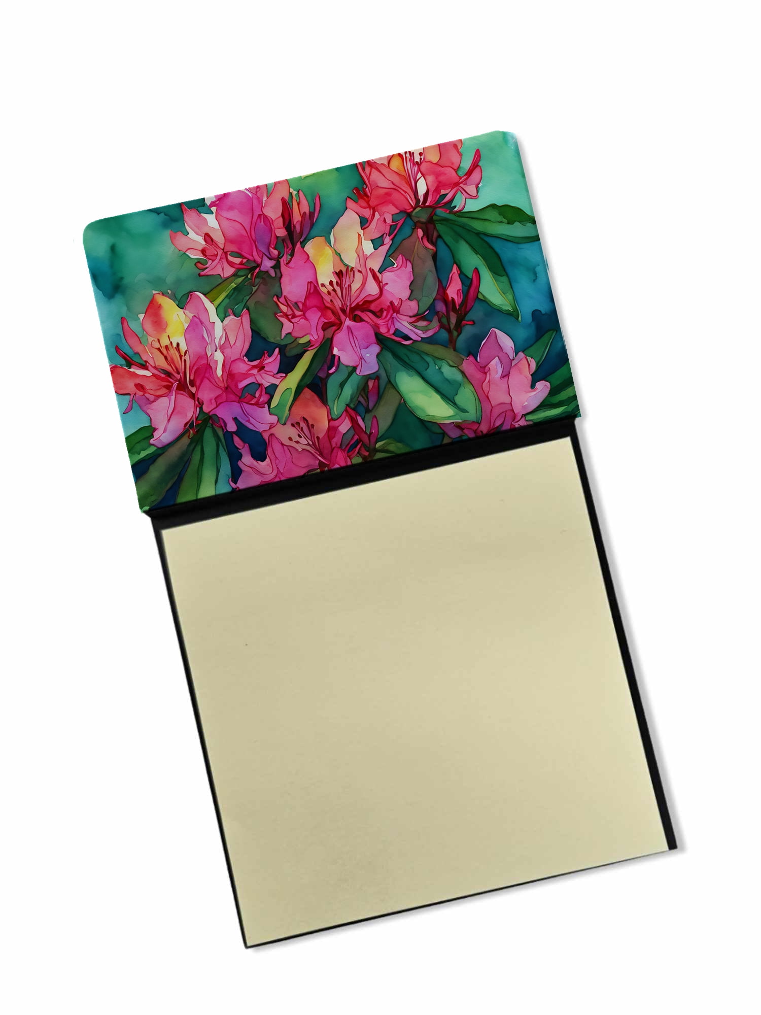 West Virginia Rhododendrons in Watercolor Sticky Note Holder 3.25 in x 5.25 in