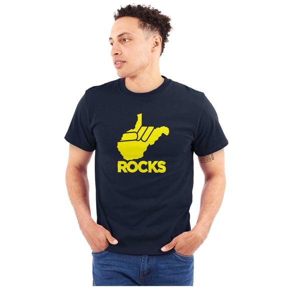 West Virginia Rocks Travel Souvenir Plus Size Crewneck Graphic Tee Shirt Brisco Brands 3X