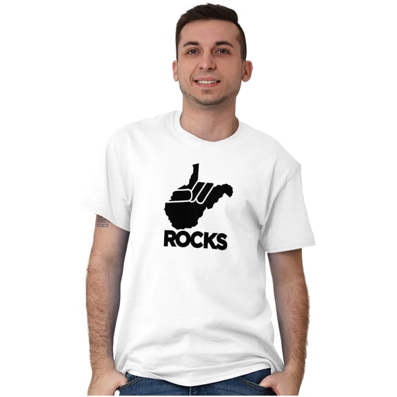 West Virginia Rocks Travel Souvenir Men's Graphic T Shirt Tees Brisco Brands X