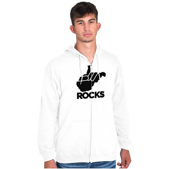 West Virginia Rocks Travel Souvenir Zip Up Hoodie Men's Women's Brisco Brands X