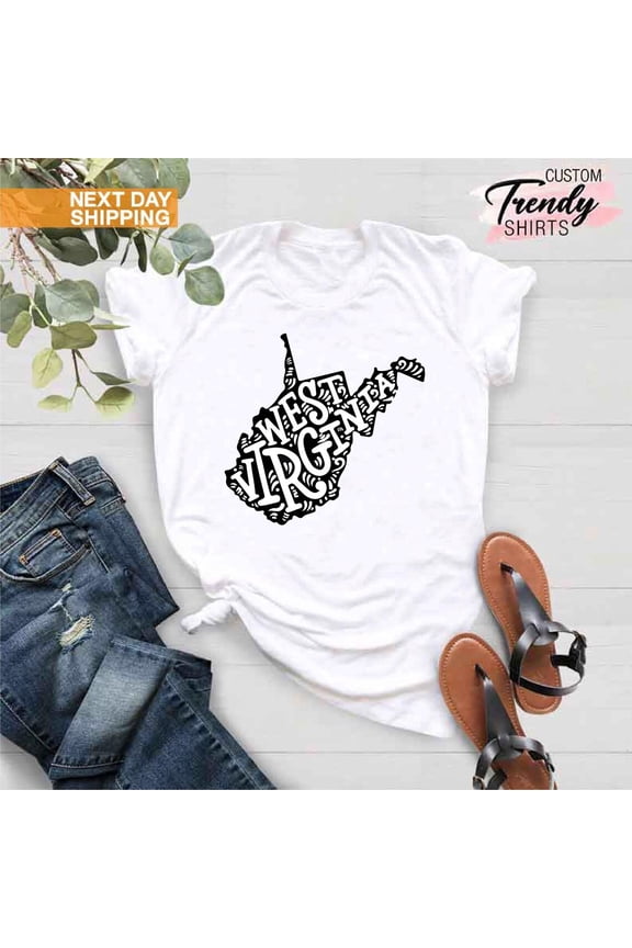 West Virginia Shirt, West Virginia State Shirt, West Virginia Gifts, West Virginia Map, WV Shirt, WV Gifts, West Virginia Home Shirt Gift TSHIRT All Size S-5XL