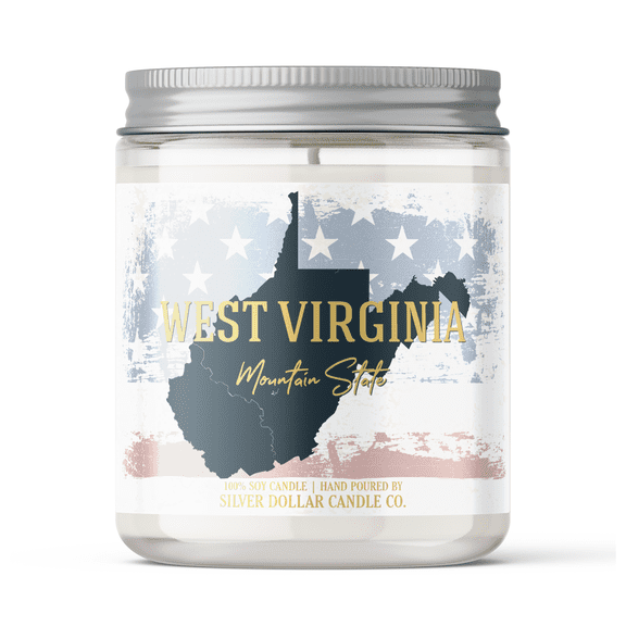 West Virginia State Candle - Missing Home and Nostalgia Candle - 9/16oz 100% All-Natural Handmade Soy Wax Candle