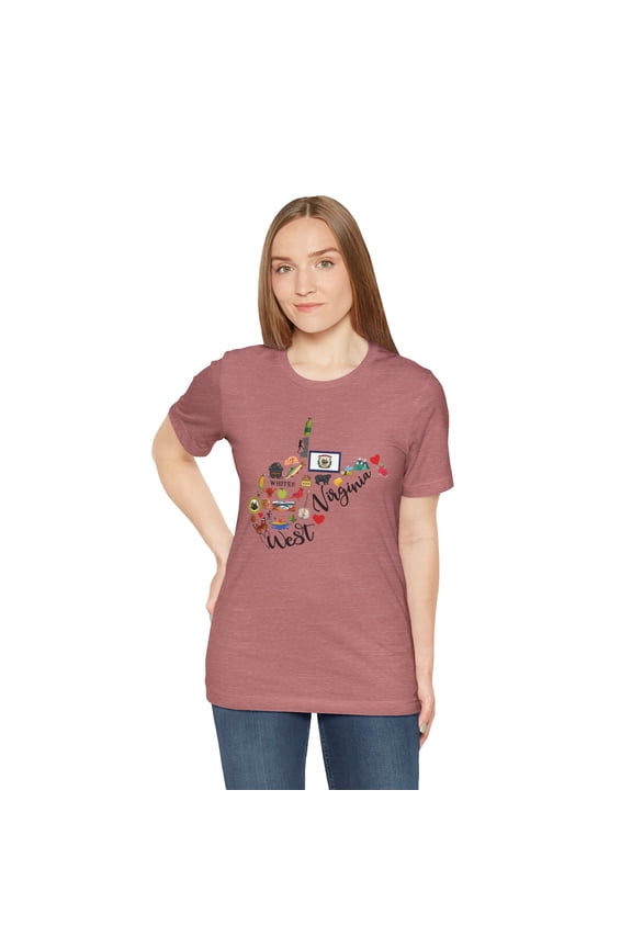 West Virginia State Map Sweatshirt, Home State T-Shirt