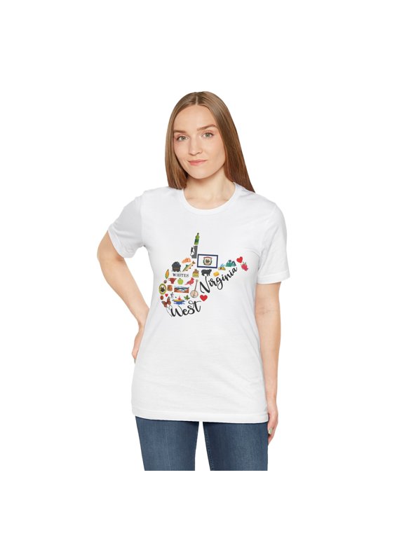 West Virginia State Map Sweatshirt, Home State T-Shirt