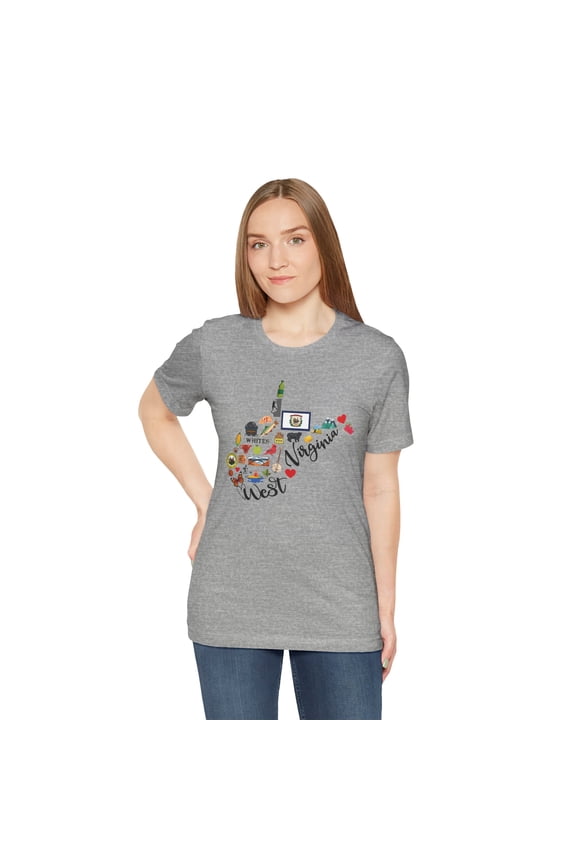 West Virginia State Map Sweatshirt, Home State T-Shirt