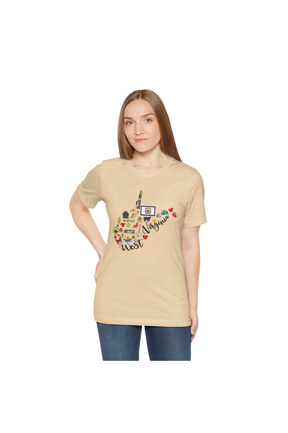 West Virginia State Map Sweatshirt, Home State T-Shirt
