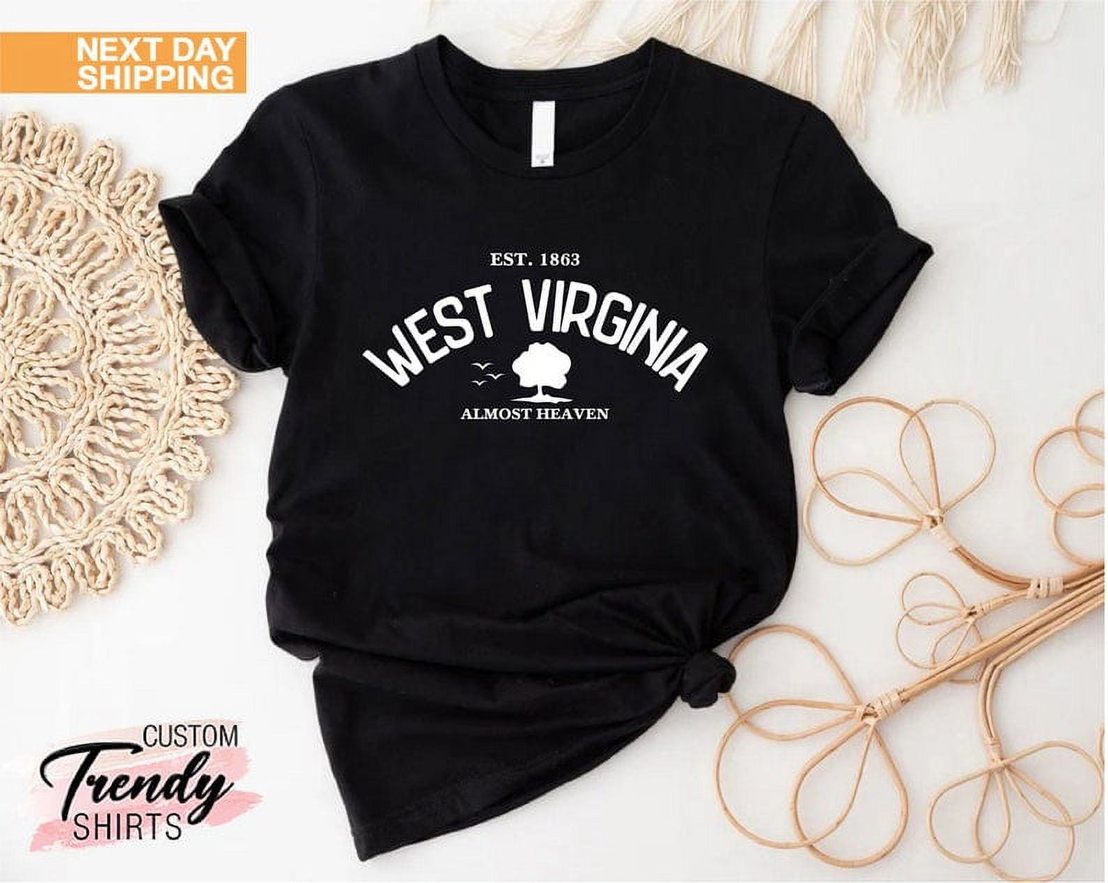 West Virginia State Shirts, West Virginia State Map Shirt, West