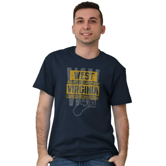 West Virginia Student Team Uniform Plus Size Crewneck Graphic Tee Shirt Brisco Brands 4X