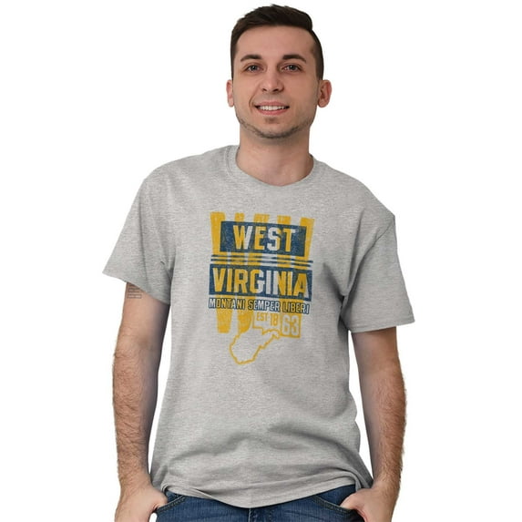 West Virginia Student Team Uniform Plus Size Crewneck Graphic Tee Shirt Brisco Brands 3X