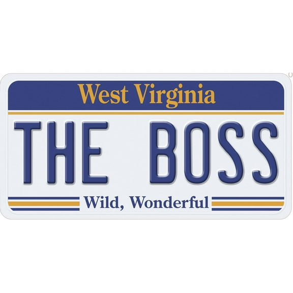 West Virginia The Boss Novelty Car Auto License Plate
