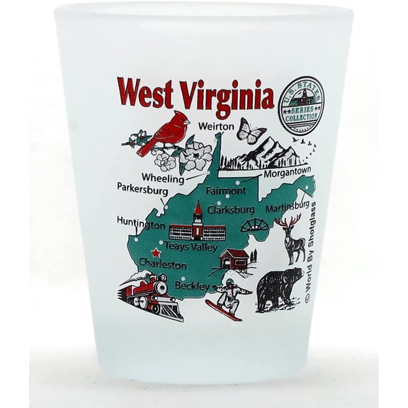 West Virginia US States Series Collection Shot Glass