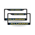 thumbnail image 1 of West Virginia UWV Mountaineer's Alumni Black Metal (Set of 2) Laser Cut License Plate Frames, 1 of 6