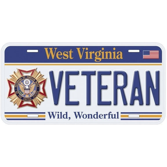 West Virginia Veteran Novelty Car Auto License Plate