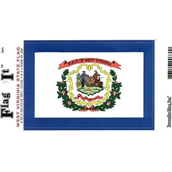 West Virginia flag decal for auto, truck or boat