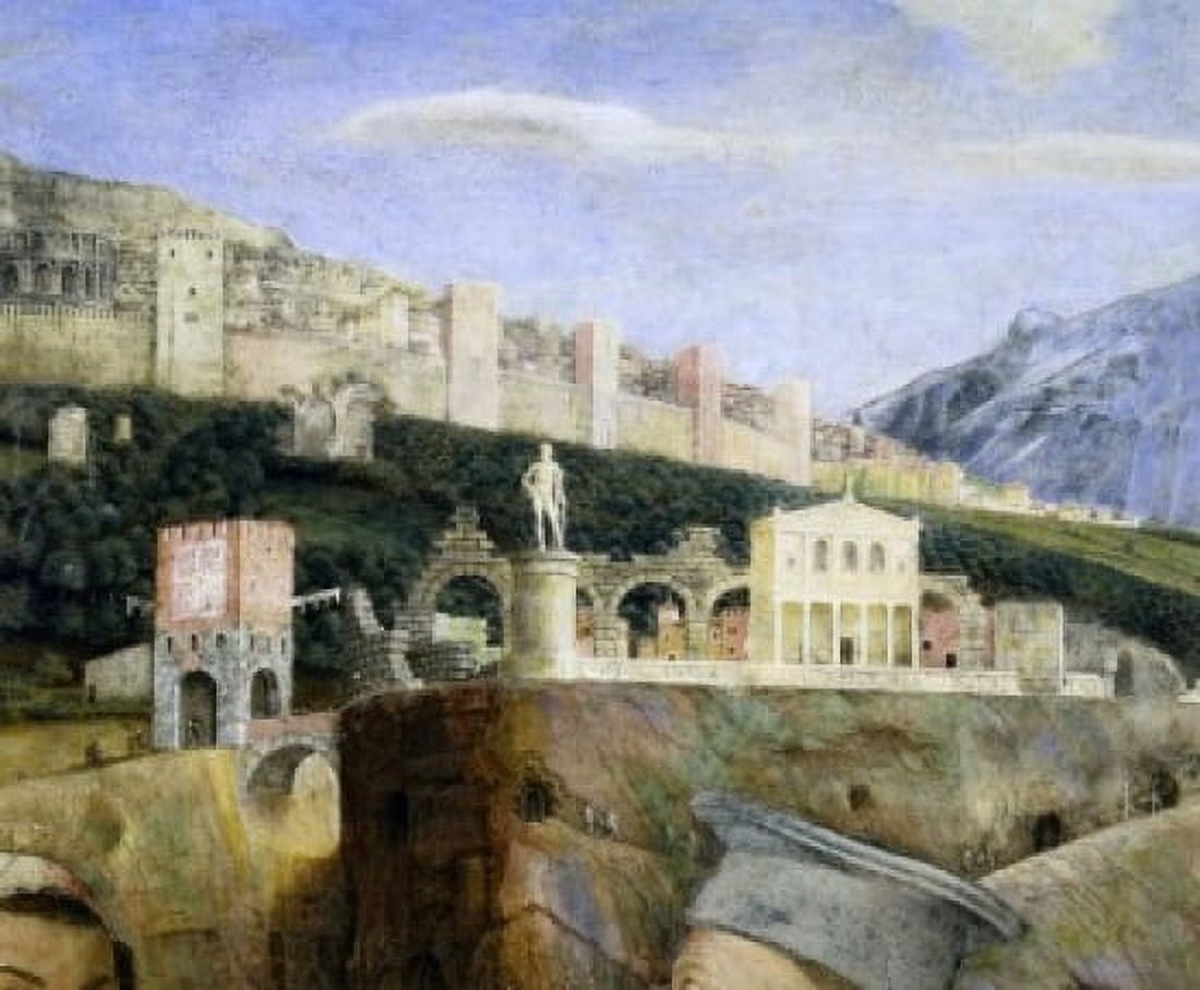 West Wall of the Camera degli Sposi (Detail) c 1431-1506 Andrea Mantegna (1431-1506Italian) Fresco Palazzo Ducale Mantua Canvas Art - Andrea Mantegna (18 x 24)