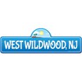 thumbnail image 1 of West Wildwood NJ New Jersey Beach Street Sign | Indoor/Outdoor | Surfer Ocean Lover Décor For Beach House Garages Living Rooms Bedroom | Signmission Personalized Gift, 1 of 5