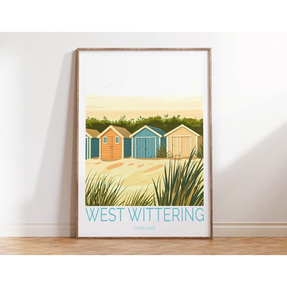 West Wittering England Scenic Shoreline Print, Unframed Paper Print Size 8x12