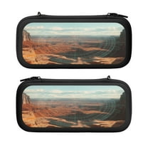 West World, Carrying Case For Nintendo Switch & OLED Version, Eva Lightweight Shockproof Protective Pouch Case for Game Console & Accessories with 10 Game Card Slot & Wristband, Black