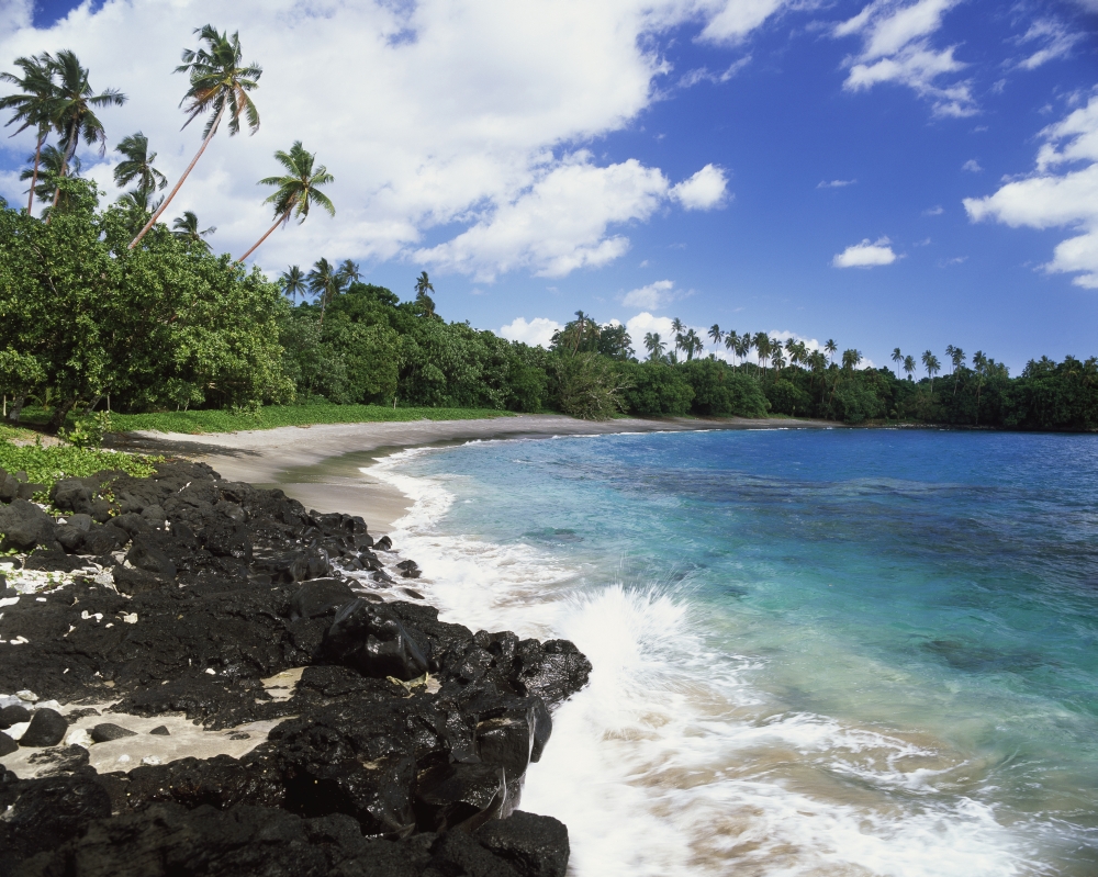 West coast of Upolu Island Upolu Samoa Canvas Art - David Kirkland Design Pics (34 x 26)