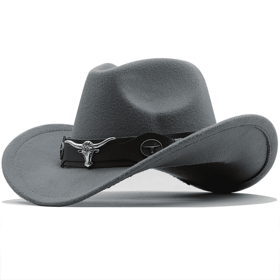 West cowboy hat Chapeu black wool man Wome hat Hombre Jazz hat Cowgirl large hat for men sombreros 56-58Cm Gossifan Classic Womens Western Cowboy Cowgirl Hats with Wide Belt
