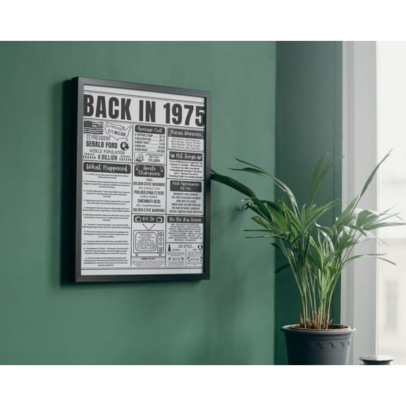 WestConfe Back in 1975 Poster, Birthday Decorations, 50th Birthday Newspaper Poster, 1975 Birthday Gift for Men or Women, 1975 Newspaper Fun Facts, .