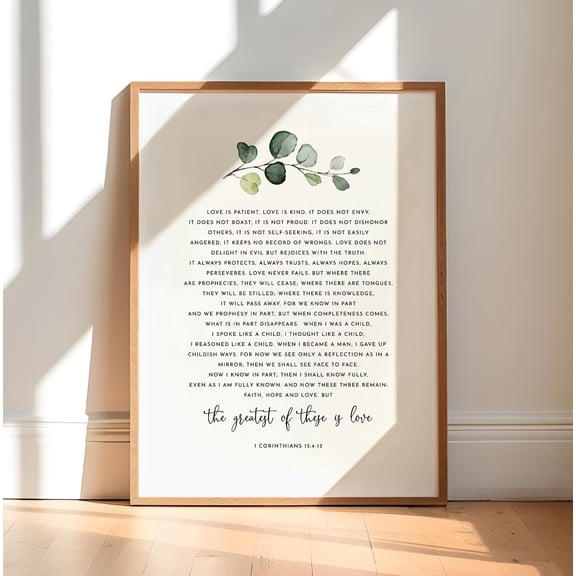 WestConfe Bible Verse Wall Art, Bible Verse Poster, Wedding Gift