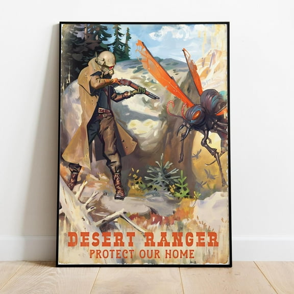 WestConfe Fallout Poster, Frameless Wall Art & Print, Dystopia Art, Game Poster Gift