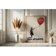 thumbnail image 1 of WestConfe Follow Your Dreams Wall Art Balloon Poster Graffiti Style Print Modern Street Art Girl Silhouette Inspirational Decor, 1 of 3