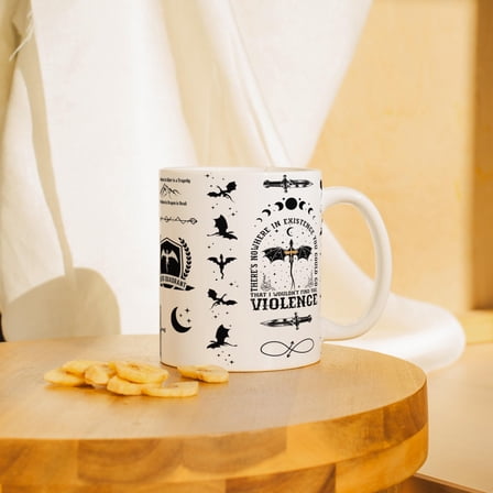 WestConfe Fourth Wing Mug Bookish Dragon Mug Romantasy Mug Xaden Riorson Fan Booktok Mug Fourth Wing Merch Gift for Wife Gift for Girlfriend