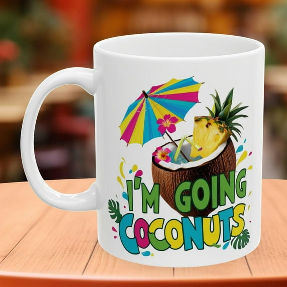 WestConfe Funny Coffee Mug - Beach Lover Gift, Tropical Drink Ceramic Cup for Summer Fun & Gifts