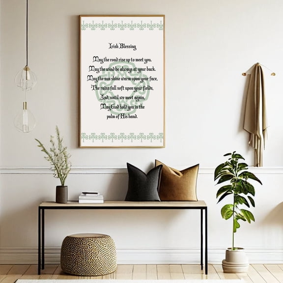 WestConfe Irish Blessing Print: Celtic Wedding & Home Blessing