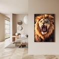 thumbnail image 1 of WestConfe Majestic Roaring Lion Painting | Powerful Big Cat Wall Art | Wildlife Safari Decor, 1 of 3