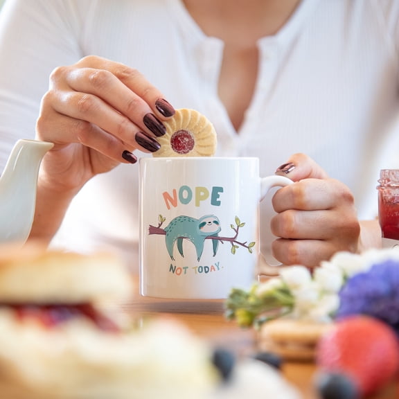 WestConfe Nope not today sloth mug, funny gift, funny mug, funny mugs, mug, coffee cup, funny gifts, gift for her, christmas gift, birthday gift