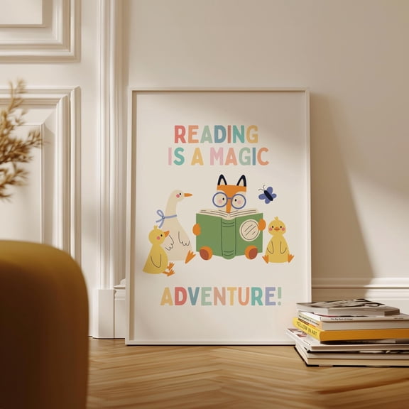 WestConfe Read More Books Wall Art - Colorful Room, Nursery Art, Gift for Readers, Reading Nook Decor, Educational Posters for Homeschool