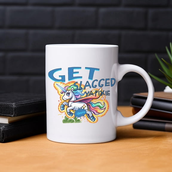 WestConfe Red Rising Mug | Sevros Unicorn Humor | Get Slagged, ya Pixie | Perfect Fan Gift | Unique Unicorn Design Mug 11oz
