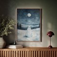 thumbnail image 1 of WestConfe Winter Ghost Under Full Moon | Snowy Landscape Gothic Art | Spooky Christmas Wall Decor | Minimal Ghost Spirit Print, 1 of 3