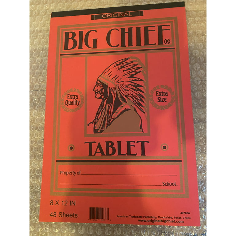Big Chief, Writing Tablet, Vintage School Supplies, Westab Mead Products,  St Joseph, Missouri, Dayton, Ohio, Gifts for Teachers Christmas 