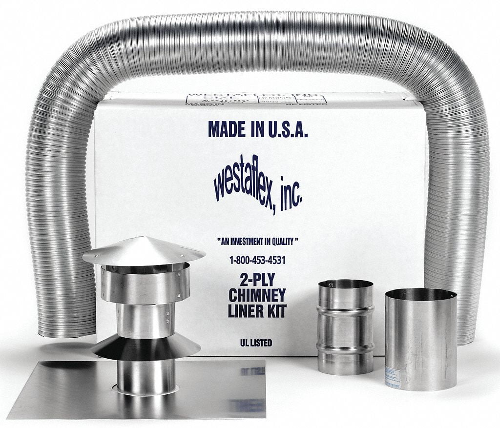 Westaflex Chimney Liner Kit,6" Dia.,25 ft. L 9516